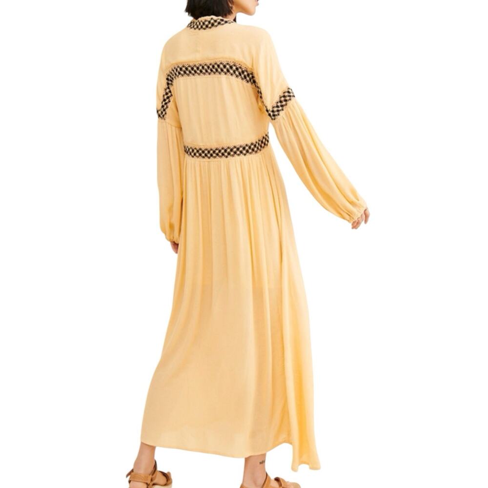 Raga Anthropologie Montana Plunge Maxi Dress Oversized Size Small - Picture 3 of 14